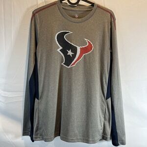 NFL‎ HOUSTON TEXANS YOUTH LARGE 14/16 LONG SLEEVE T-SHIRT FOOTBALL JERSEY FABRIC